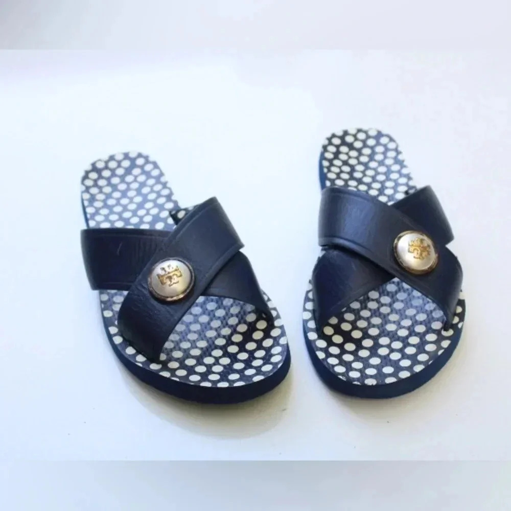 Tory Burch Black and White Sandals - Picture 5 of 16
